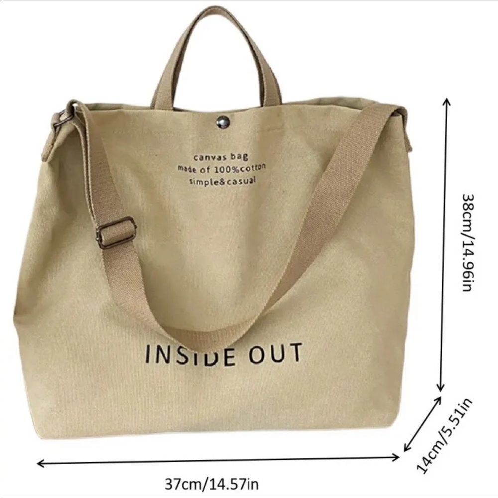 Fashion Canvas Crossbody Bag for Women, Crossover Purse / Cotton Shoulder Bag - Picture 6 of 8